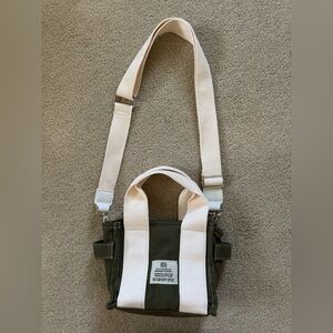 Urban Outfitters BDG Serena mini canvas tote bag olive green color‎